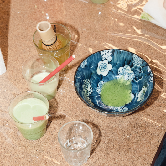 Aufnahme der Utensilien vom Matcha-Workshop
